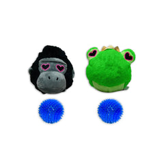Flourish Pets Love Frog toy front view showing double-in-one design for extended play