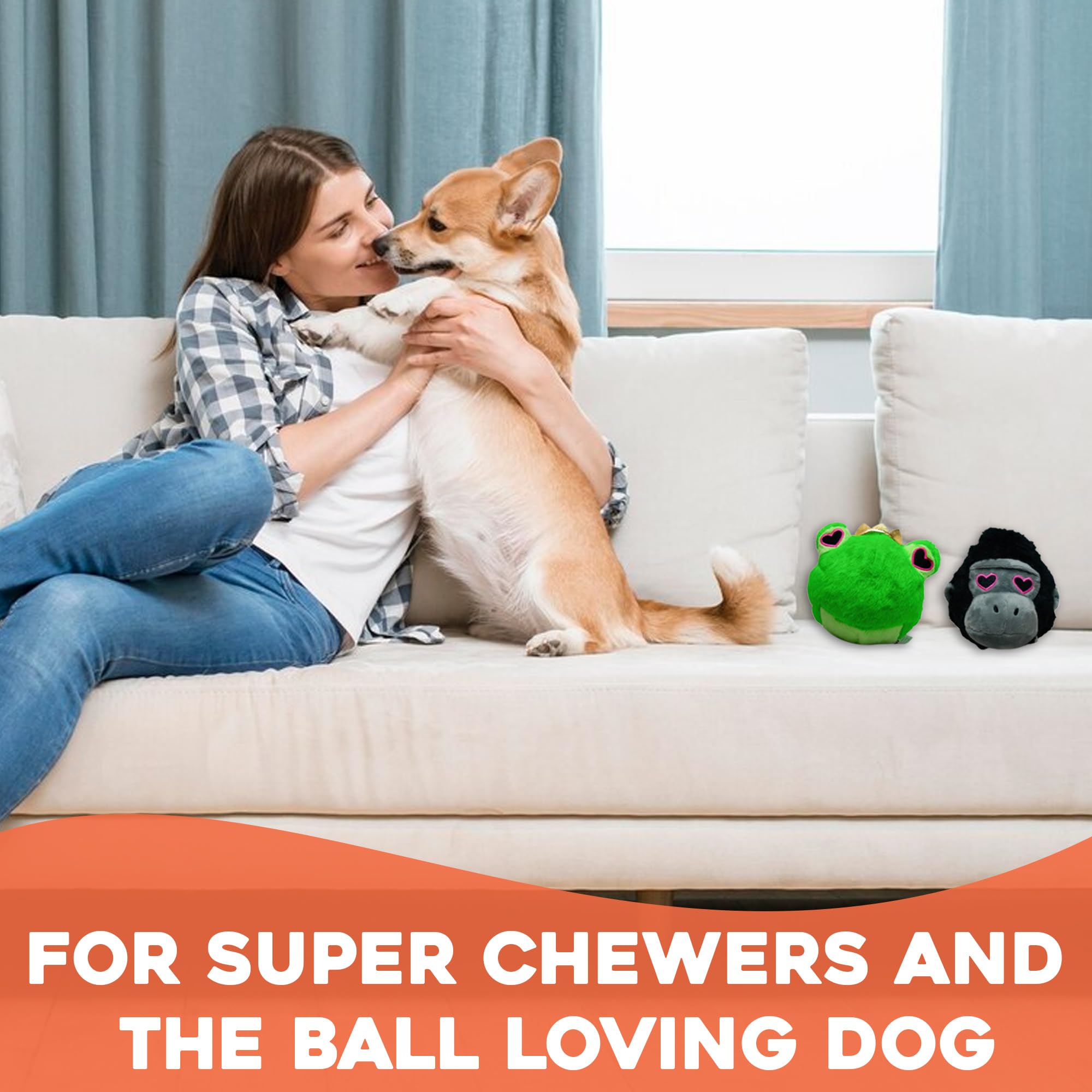 Flourish Pets Love Frog toy lifestyle shot—two-in-one design encourages interactive play