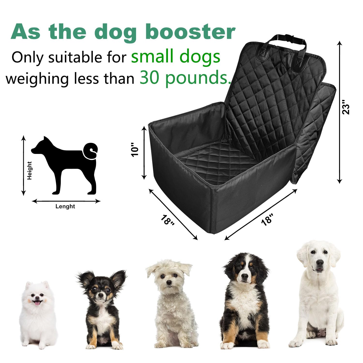 Flow.month 2-in-1 dog seat booster provides raised perch for small dogs