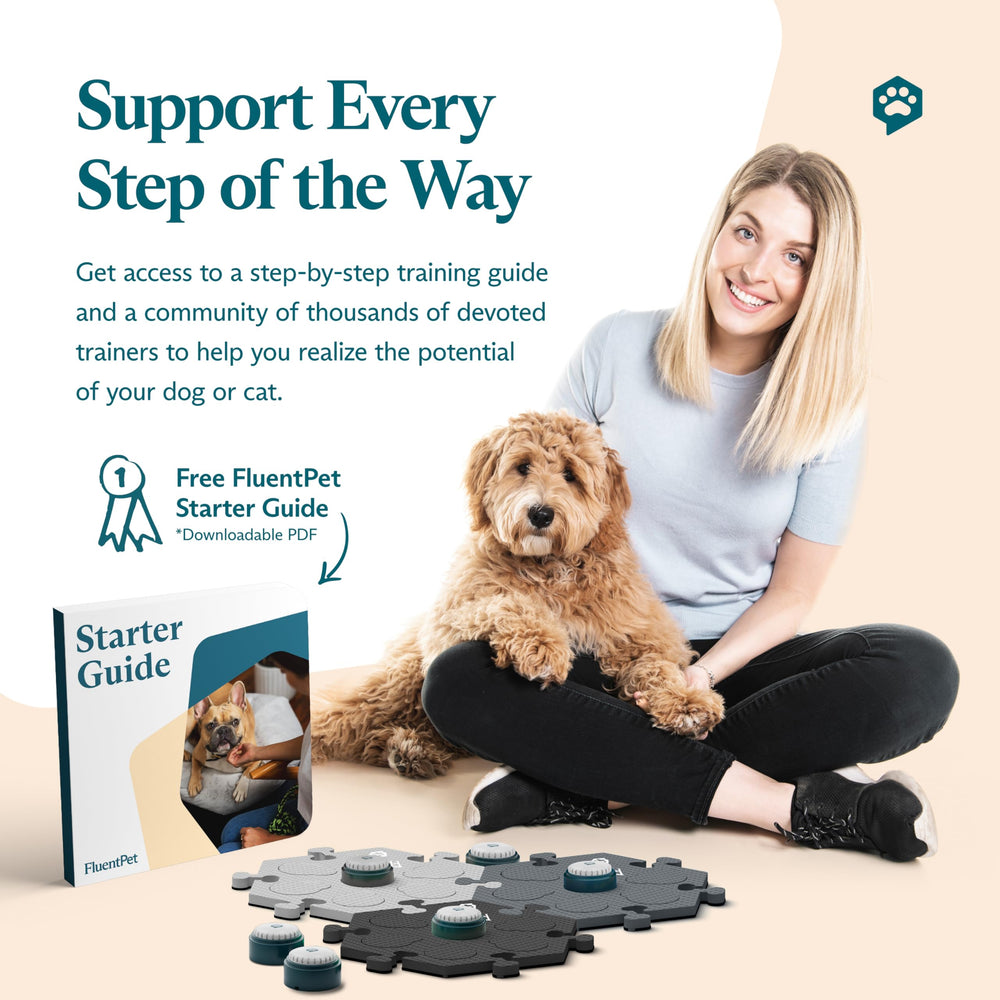 FluentPet compact button design fits paws of all sizes for easy use.