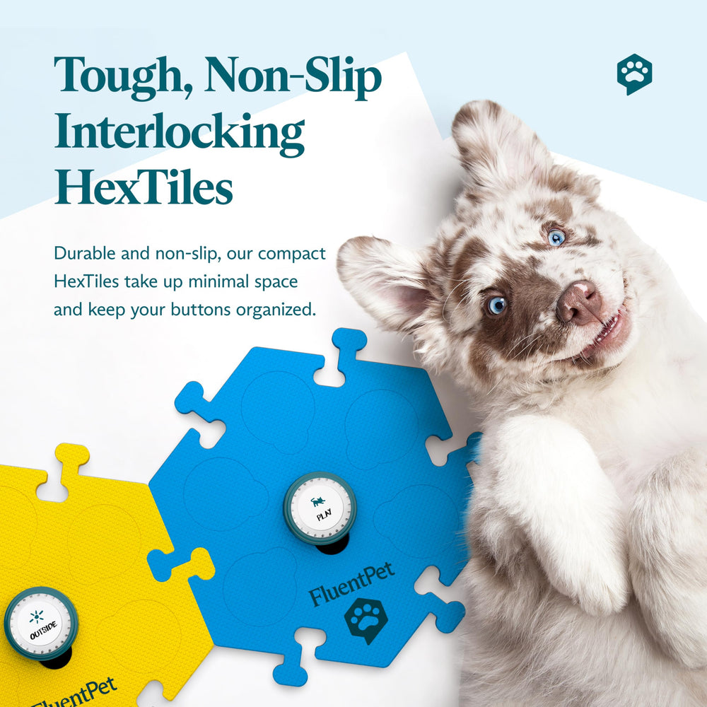 FluentPet compact 0.5-lb pressure buttons ideal for small pets.