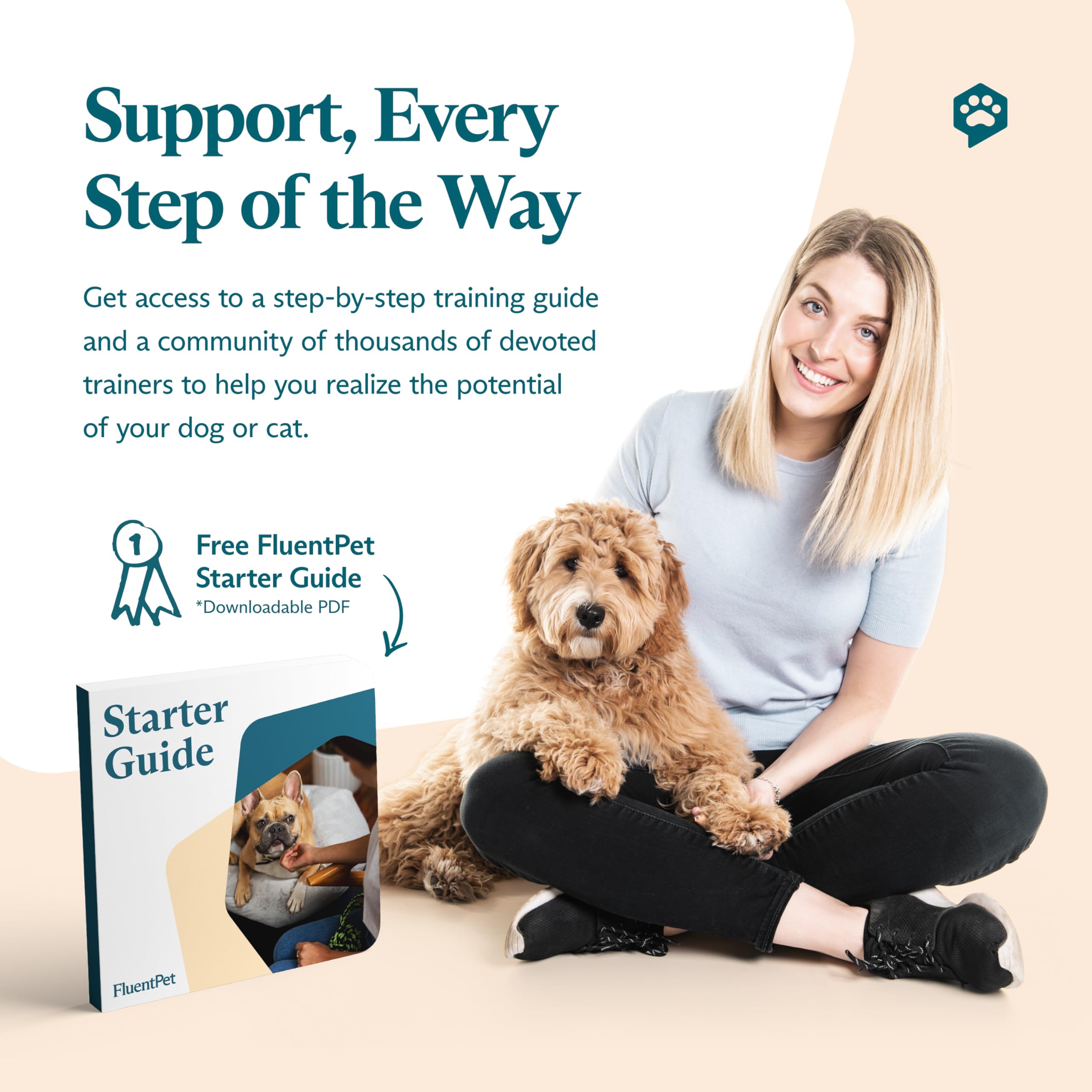 FluentPet dog-cat-buttons usage shows versatile mats for interactive play and communication practice.
