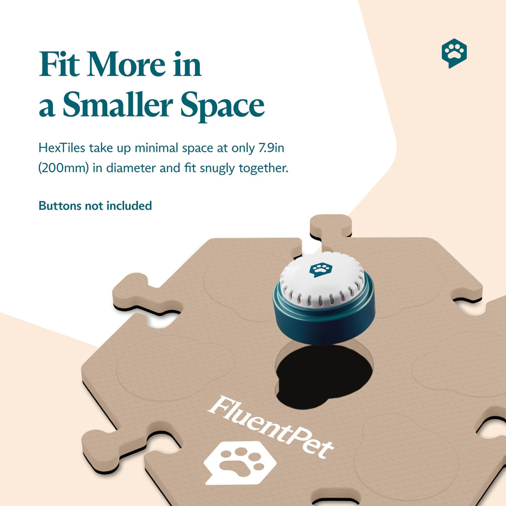 FluentPet HexTiles layout setup demonstrates modular design for expanding vocabulary over time.