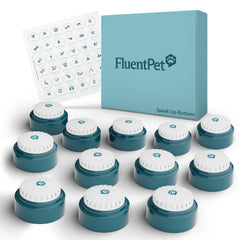 FluentPet Speak Up! 12-button set ready for at-home training.