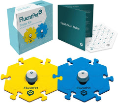 FluentPet tester kit dog buttons closeup for clear training cues.