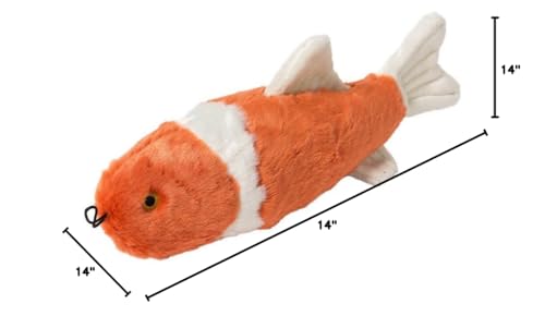 Fluff and Tuff Finn Koi embroidered eyes emphasize safety during supervised play