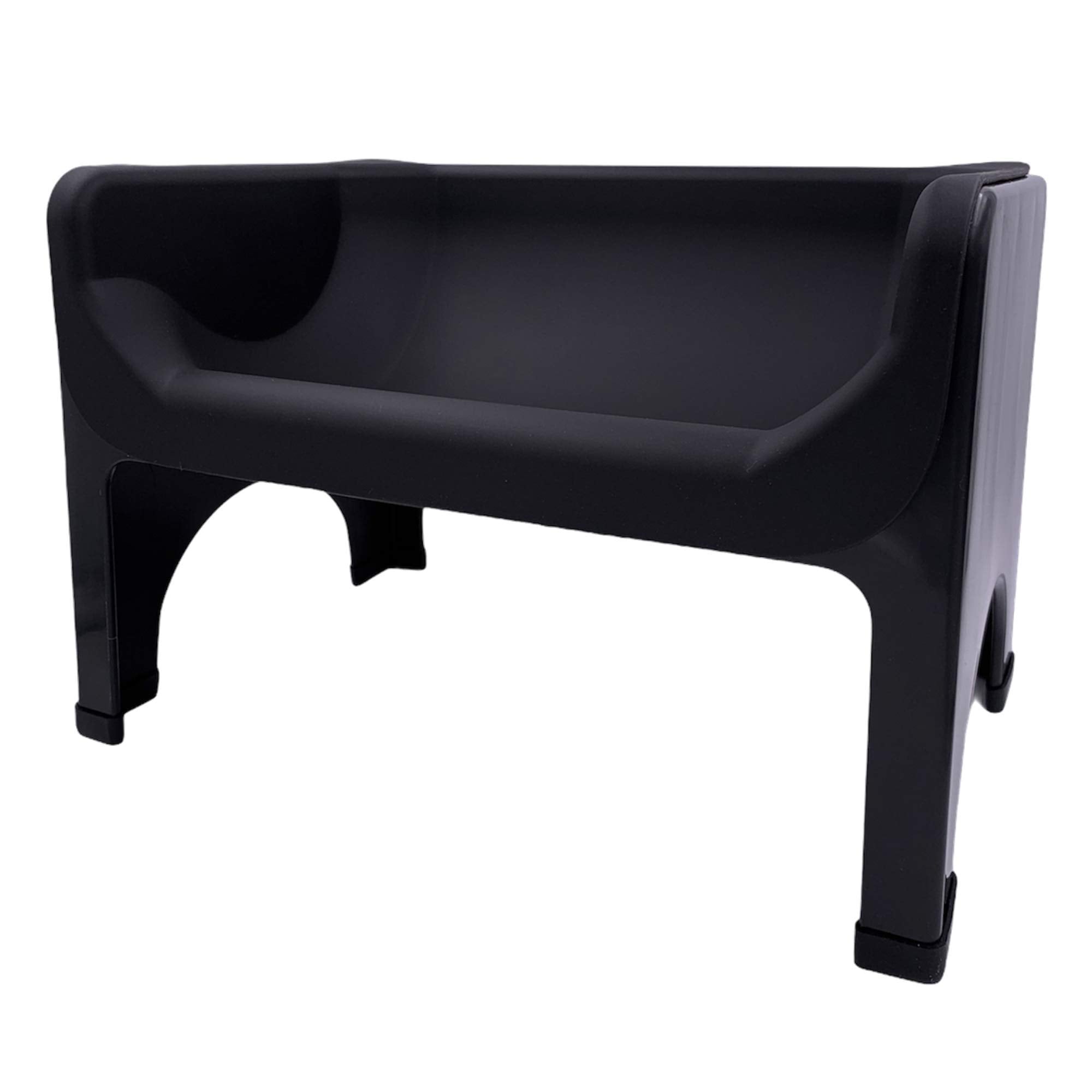 Fluff Trough XL elevated dog bowl stand promotes comfortable dining posture