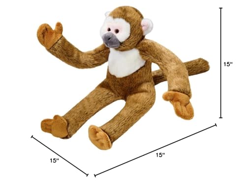 Fluff & Tuff Albert 15in toy close-up eyes emphasizes safe embroidery for supervised play.