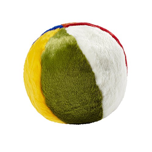 Fluff & Tuff Beach Ball closeup—embroidered safety eyes and safe, non-toxic fill for play.