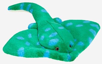 Fluff & Tuff Gordon Stingray pillow offers plush comfort for naps and gentle tug play