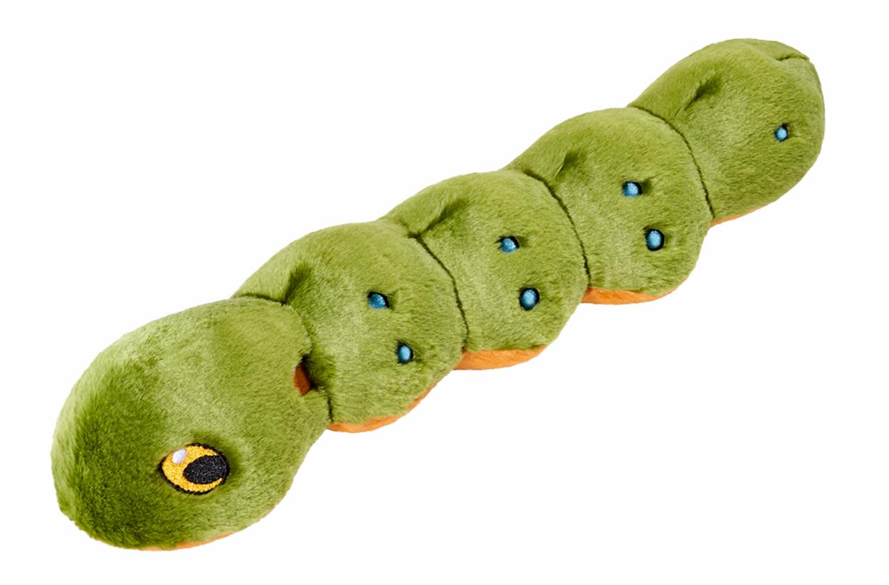 Fluff & Tuff Katie the Caterpillar 18-inch toy ready for cuddly, interactive play.
