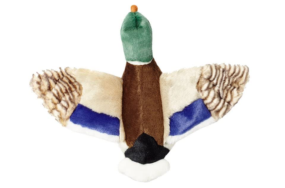 Fluff & Tuff Wally Mallard toy with feathery wings for dramatic, interactive play.