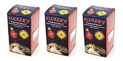 Fluker's 3-pack red heat bulbs 75W delivering infrared warmth for reptile enclosures