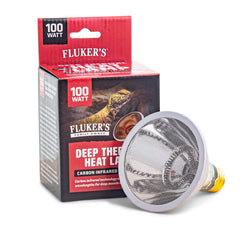 Fluker's Deep Thermal Heat Lamp carbon infrared technology delivering deep warmth for reptile basking