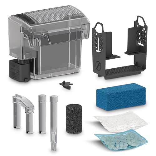 Fluval AC50 filter outlet nozzle controls flow for steady tank circulation.