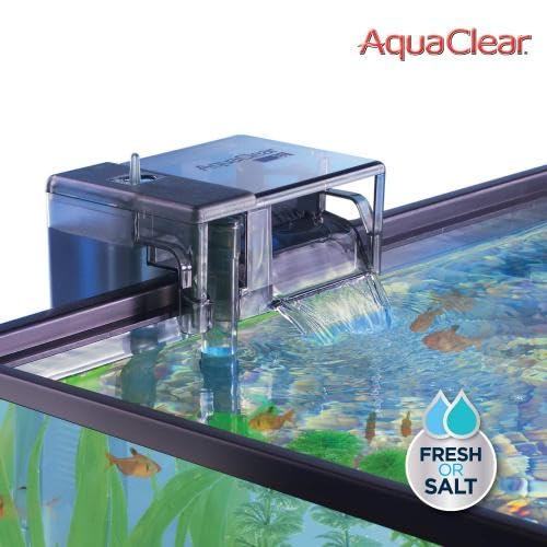 Fluval Aquaclear carbon insert enhances impurity adsorption for crisper water.
