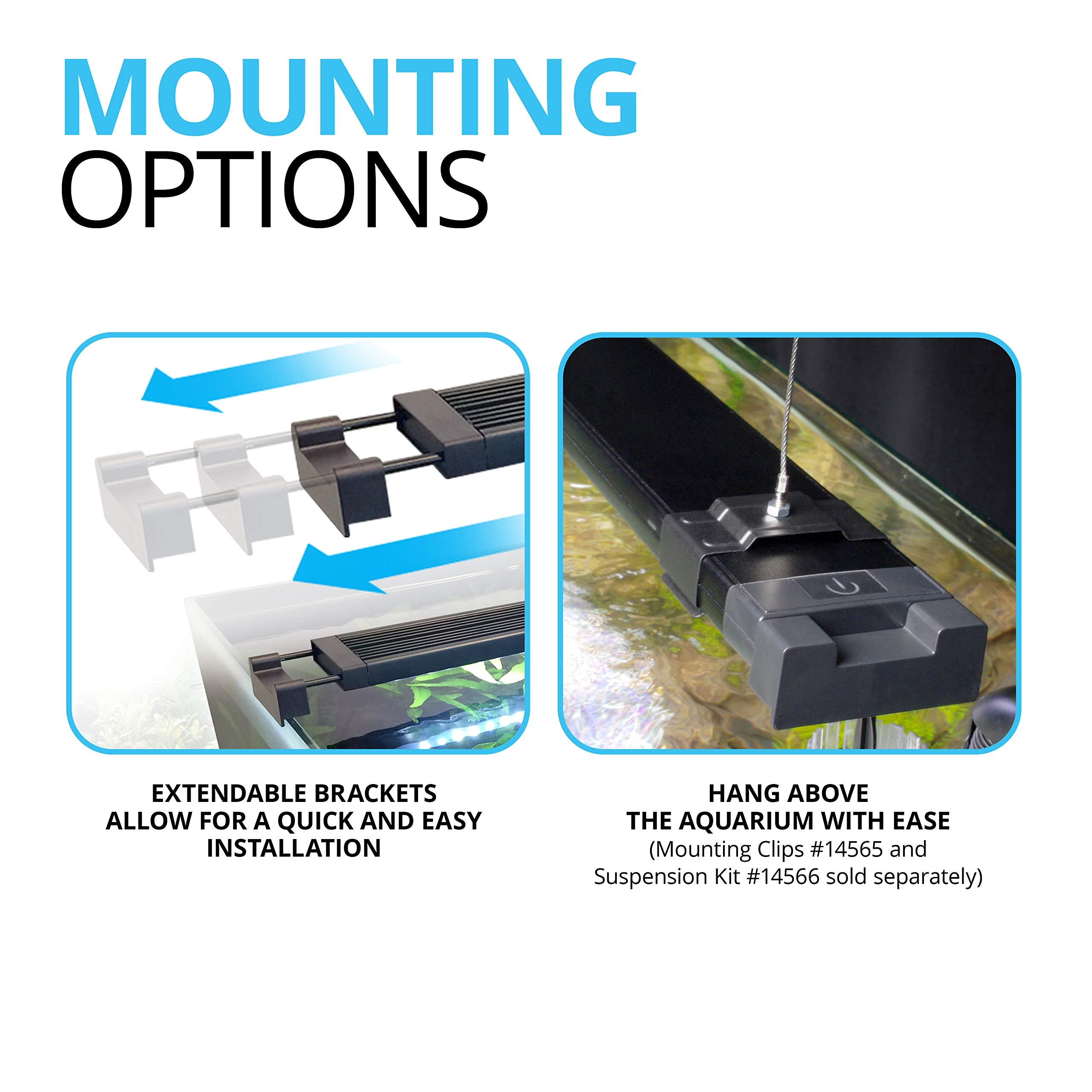 Fluval Aquasky 2.0 IP67 waterproof mounting above water