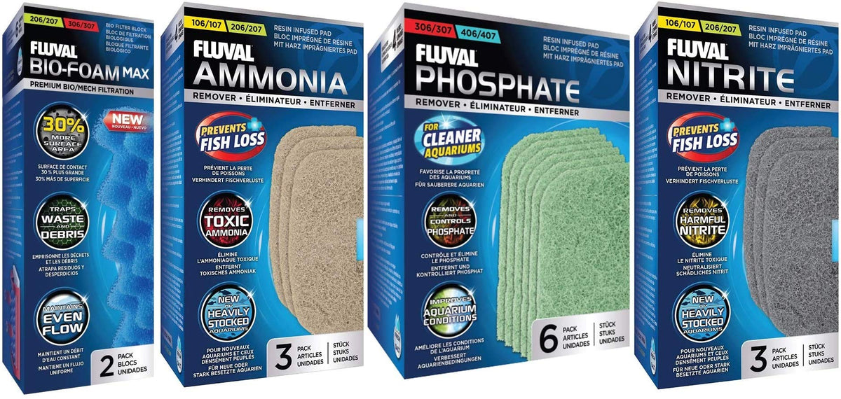 Fluval replacement media bundle for 207 filter enabling cleaner water and safer fish