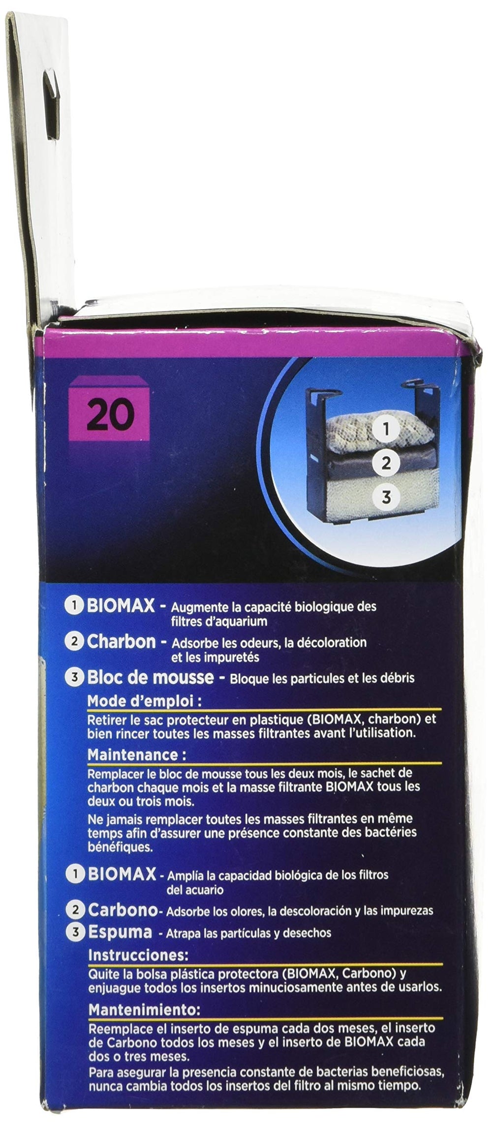 Fluval Foam filter insert captures debris for clearer, healthier tank water.