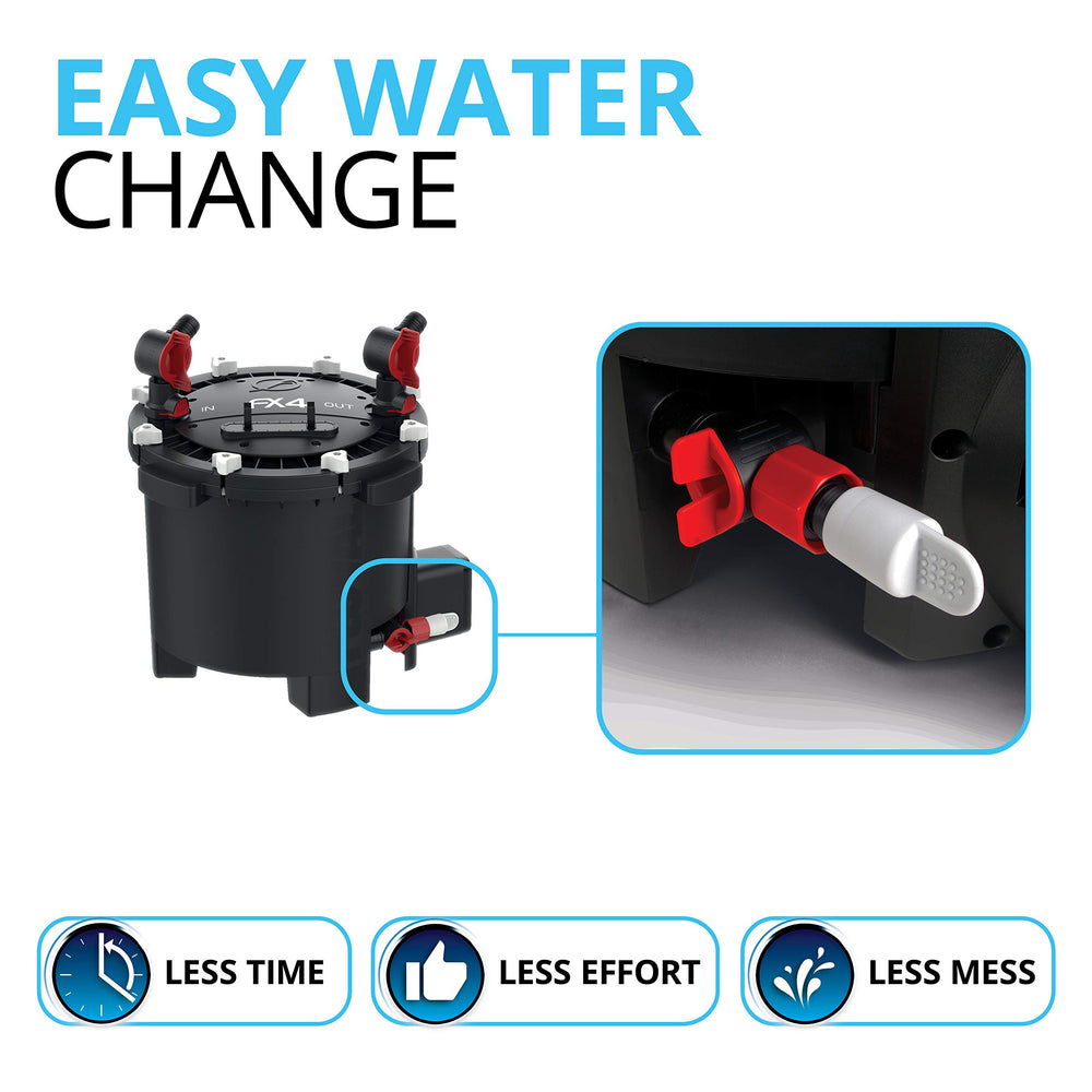Fluval FX4 air evacuation every 12 hours helps maintain filtration efficiency.