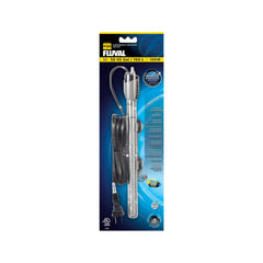 Fluval M100 submersible heater shows a compact, discreet form for reliable heat.