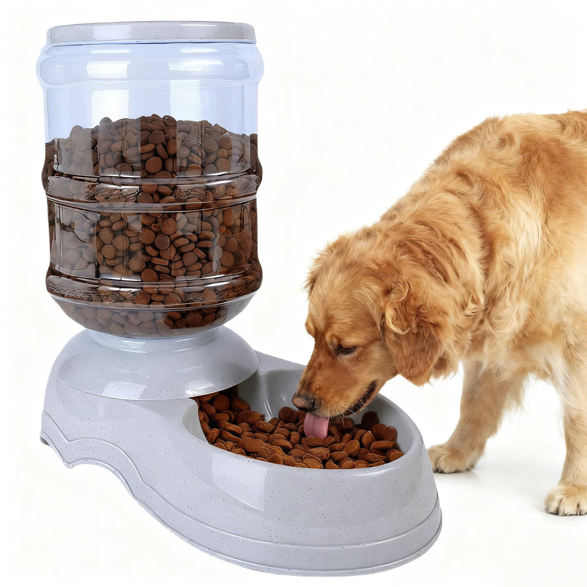 Flying Dove automatic dog feeder 3-gallon front view for convenient large-breed meals.