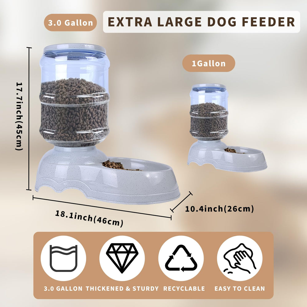 Flying Dove automatic dog feeder transparent container for easy monitoring.