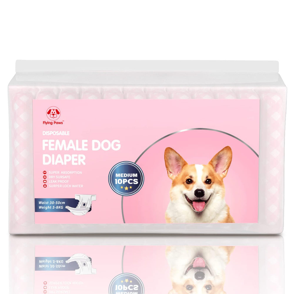 Flying Paws adjustable waist diaper close-up highlights secure fit and comfort.