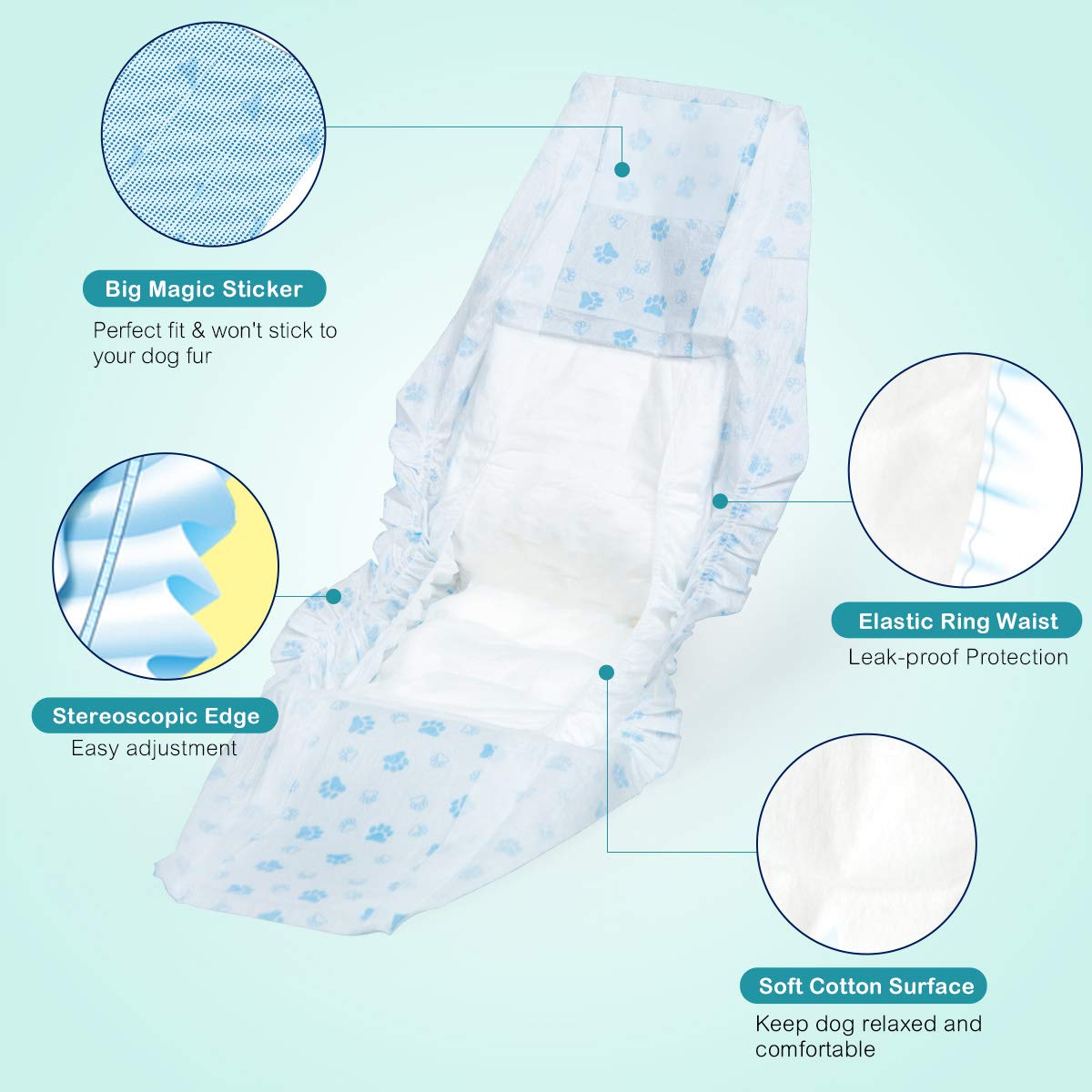 Flying Paws size chart helps owners pick the comfy fit