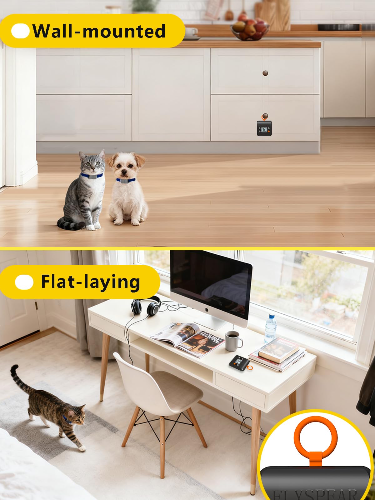 FLYSPEAR barrier kit shown in living room for practical training setup