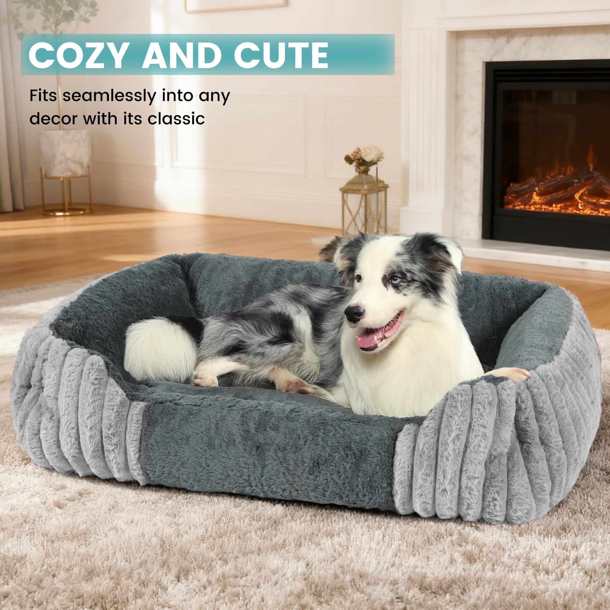Fnsyay non-slip base helps keep the bed stable on smooth floors.