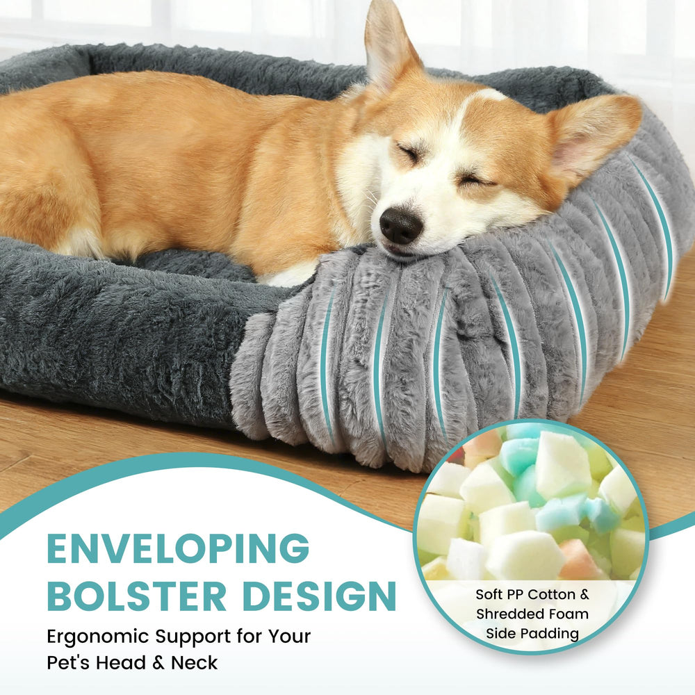 Fnsyay bed interior features shredded memory foam for cushioned, responsive comfort.