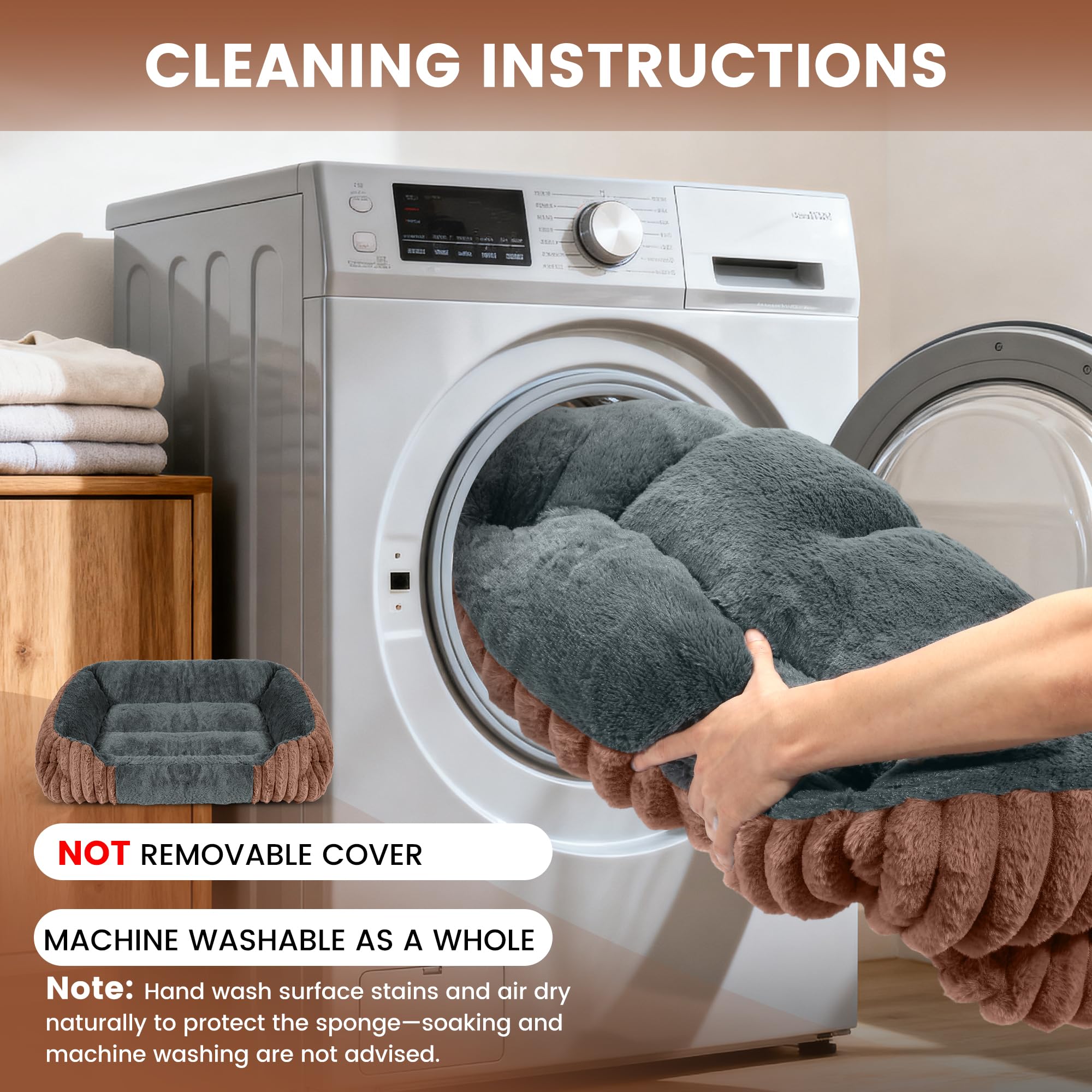 Fnsyay hand-wash cleaning keeps bed tidy without machine washing.