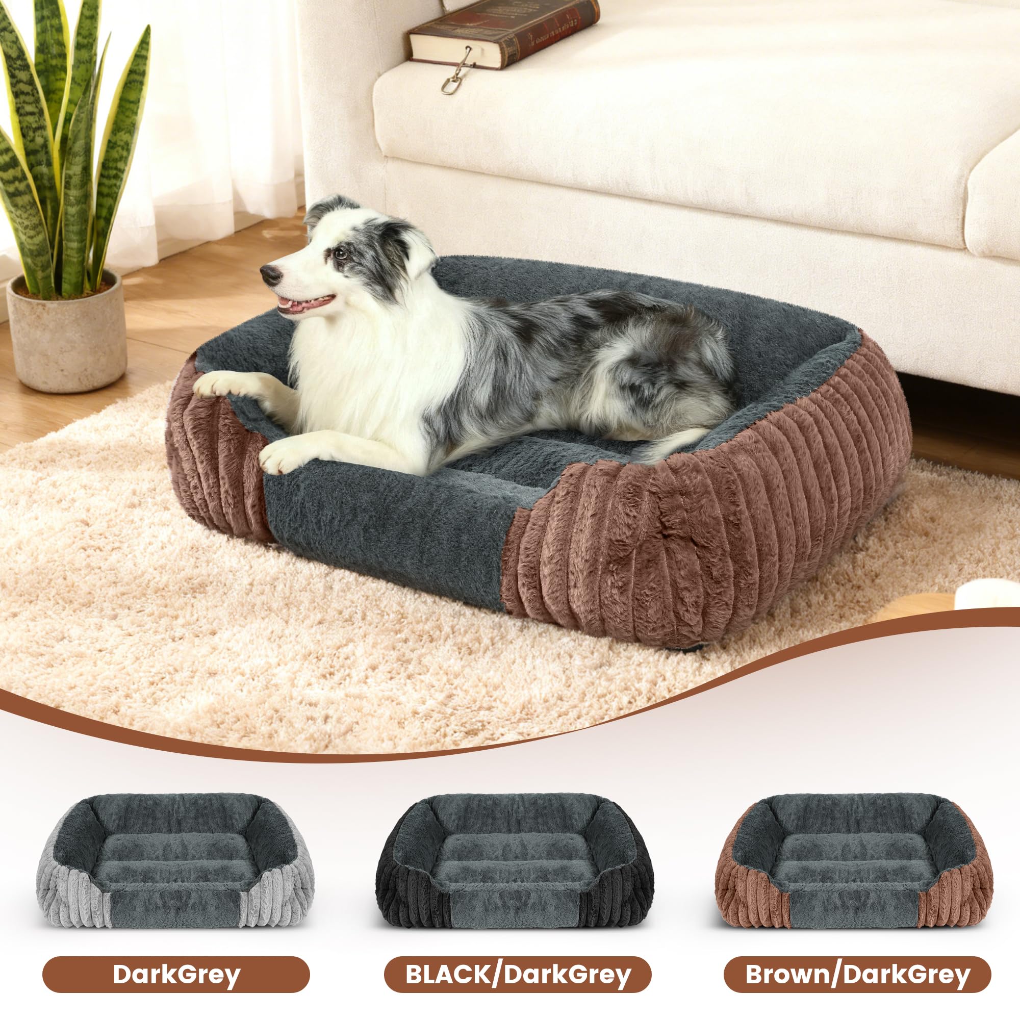 Fnsyay XL bed idea for Husky or Golden Retriever lounging.