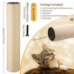 FOBSME natural sisal pole coating provides a durable scratching surface.