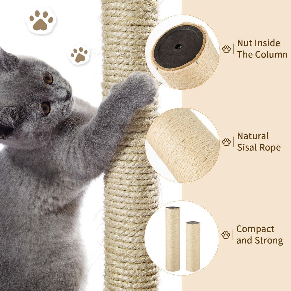 FOBSME 9cm diameter pole offers sturdy cat-tree support.