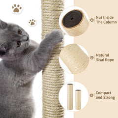 FOBSME 9cm diameter pole offers sturdy cat-tree support.