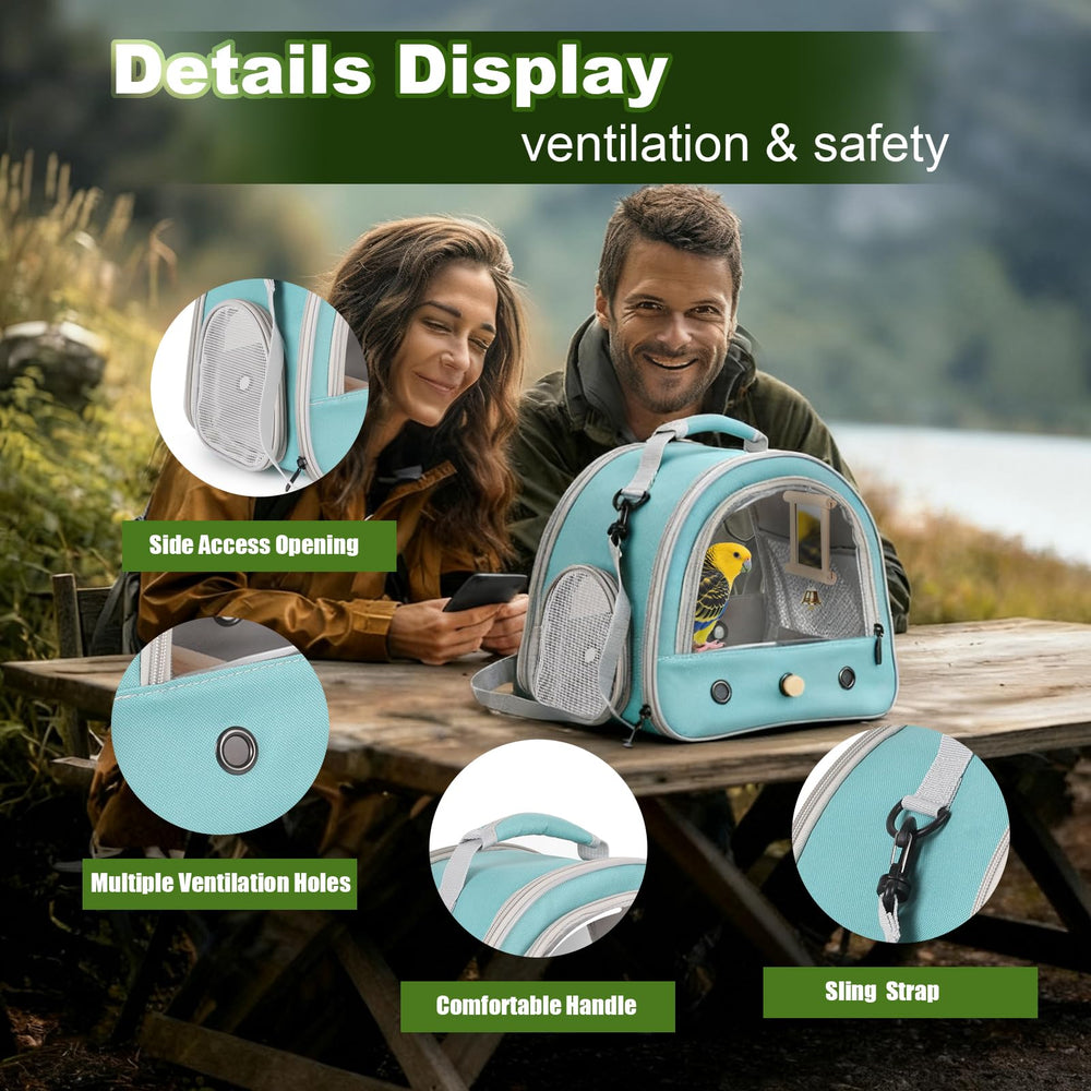 FOCZZU parrot travel bag detachable seat cushion for comfy rides