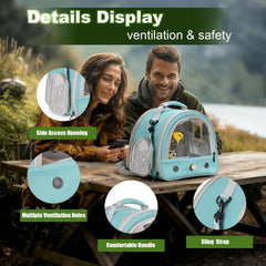 FOCZZU parrot travel bag detachable seat cushion for comfy rides