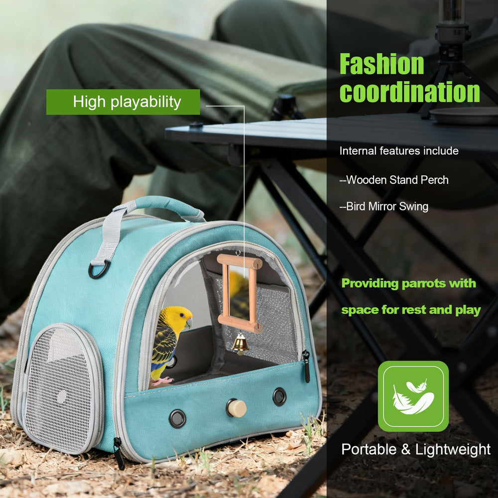 FOCZZU parrot travel bag interior space with front vents