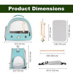 FOCZZU parrot travel bag side window shows breathable comfort