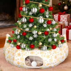 FODAHRWS 3 in 1 cat tunnel around tree for tree protection and play
