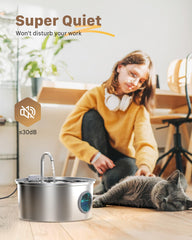 FOFNON cat fountain water level window helps monitor levels