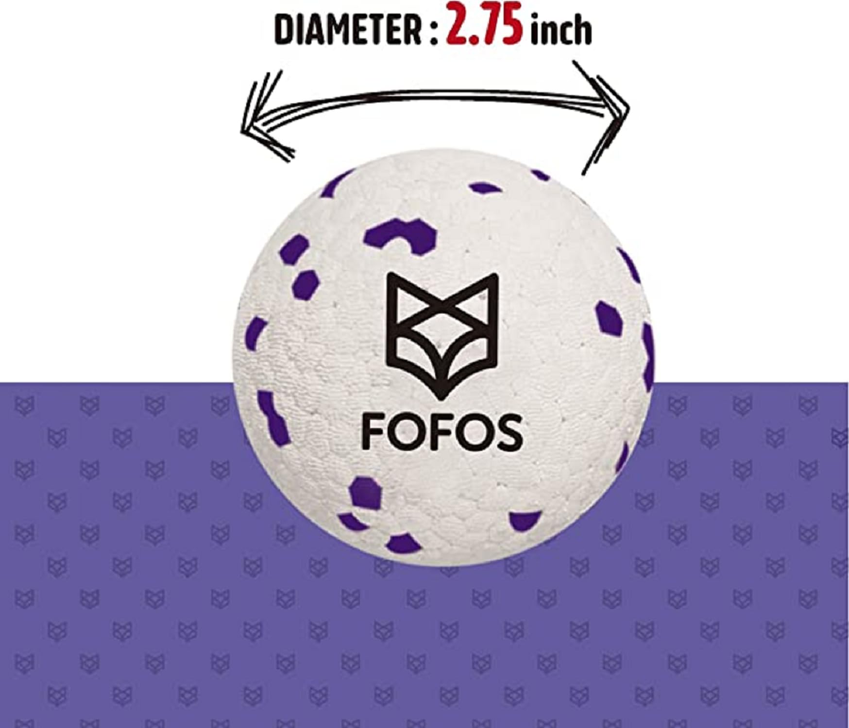 FOFOS dog balls with 3D pattern provide tongue massage during chewing