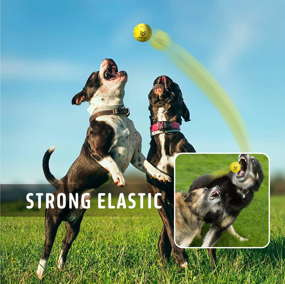 FOFOS dog balls waterproof design resists dirt and mud.