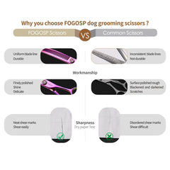 FOGOSP 440C stainless steel blades resist corrosion for long-lasting grooming.