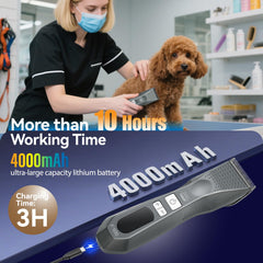 FOGOSP low-noise dog clippers operating quietly for calm pets.