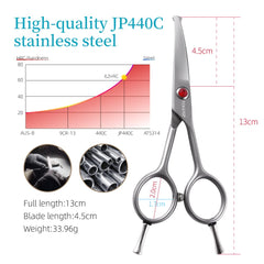 FOGOSP curved dog scissors safety round tip for ears trimming