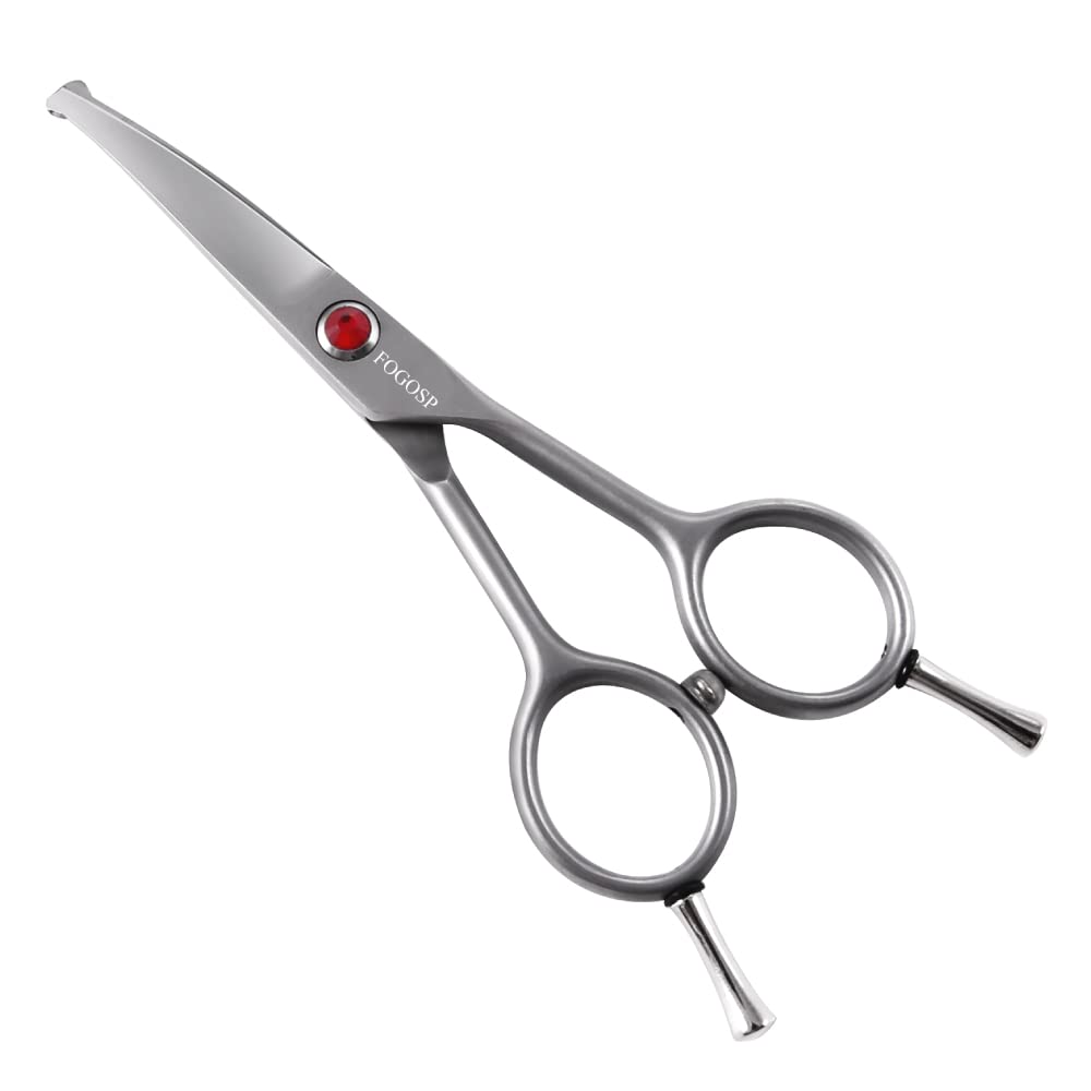 FOGOSP curved dog scissors 4.5-inch face trim for precise grooming
