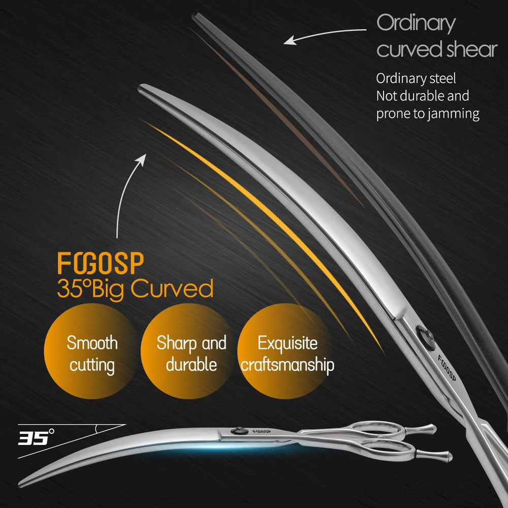 FOGOSP Japanese 440C steel curved blade delivers lasting sharpness for daily use